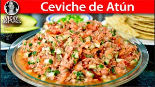 Ceviche de Atún  VickyRecetaFacil [upl. by Damek]