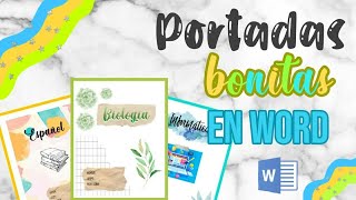 COMO HACER PORTADAS BONITAS EN WORD 1 [upl. by Goodman]