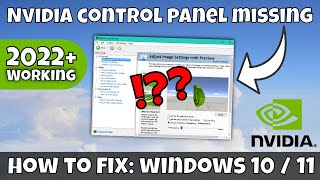 How to Fix NVIDIA Control Panel Missing  Windows 10  Windows 11  Working 2025 [upl. by Astrahan]