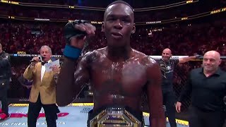 Israel Adesanya Octagon Interview  UFC 287 [upl. by Illyes330]