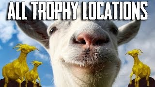 Goat Simulator ALL TROPHY LOCATIONS GUIDE [upl. by Gaskins882]