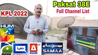 Paksat 38E New Full Channel List Latest Update 1982022 [upl. by Anahahs]