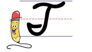 Pencil Petes Cursive Writing  Uppercase T [upl. by Akcir]