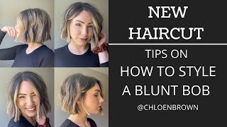 NEW HAIRCUT  Tips on how to style a blunt bob [upl. by Mak]