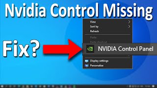 How To Fix NVIDIA Control Panel is Not Showing or Found in Windows 10 [upl. by Hiltner982]