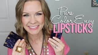 Estee Lauder Pure Color Envy Lipsticks Collection Review amp Swatches [upl. by Luhey]