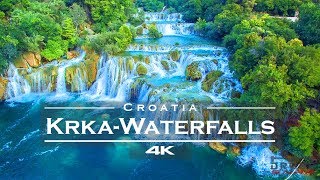 KRKA Waterfalls  National Park Croatia 🇭🇷  by drone 4K remastered [upl. by Anawqahs]