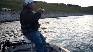 Fishing the Missouri River Garrison Dam Tailrace 2012wmv [upl. by Marlette]