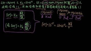 442緩衝溶液33緩衝溶液配製計算 [upl. by Anelah]
