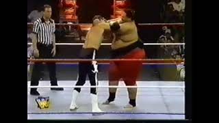 Yokozuna vs Jobber Tony Johnson WWF Superstars 1996 [upl. by Lisabet]