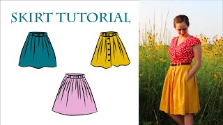 Summer Sewing Tutorial 3 Simple Linen Skirts [upl. by Nref724]