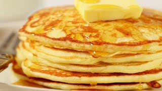 Pancakes Recipe Demonstration  Joyofbakingcom [upl. by Nahtonoj141]