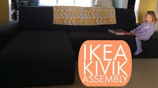 Putting Together IKEA Kivik Couch  Chaise [upl. by Nylaehs319]