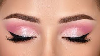 QUICK amp EASY Pink Smokey Eye Makeup Tutorial [upl. by Valera]