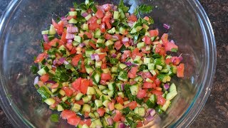 Persian Cucumber Salad  Shirazi Salad Recipe [upl. by Errised570]