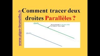 Comment Tracer deux droites Parallèles   Pigerlesmaths  CM1 CM2 6ème [upl. by Eak201]