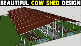 Cow Shed Plans and Design  Dairy Farm Design [upl. by Repinuj]