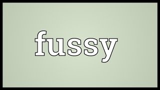 Fussy Meaning [upl. by Myke]