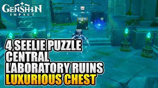 4 Seelie Location Puzzle Luxurious Chest Central Laboratory Ruins Genshin Impact [upl. by Ylrehc949]