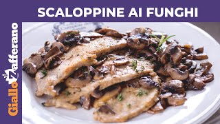 SCALOPPINE AI FUNGHI CREMOSE RICETTA FACILE E VELOCE [upl. by Navonoj853]