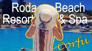 Roda Beach Resort amp Spa  Corfu Greece 2021  beautiful impression [upl. by Namhcan]