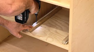 How To UnderMount Drawer Slides  Woodworking [upl. by Zebaj]