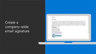 How to create a companywide email signature in Microsoft 365 for business [upl. by Chad396]