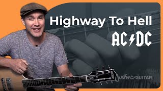 Highway To Hell Guitar Lesson  ACDC [upl. by Aicenev]