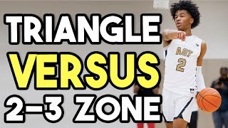 Basic Triangle Offense vs 23 Zone Defense [upl. by Reh]