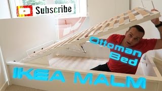 IKEA MALM OTTOMAN Double Bed Assembly [upl. by Shelman]