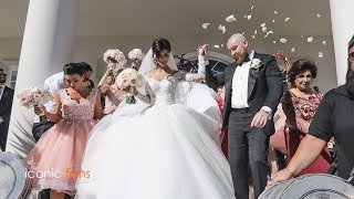 The groom meets his bride Khadijeh Mehajer in the most lavish way LEBANESE WEDDING [upl. by Yarahs]