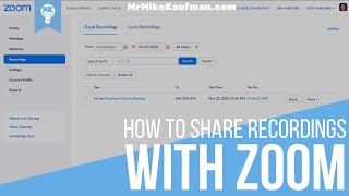 How to Share Recorded Zoom Videos [upl. by Atlanta325]