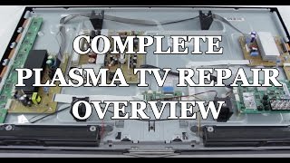 Plasma TV Repair Tutorial  Common Symptoms amp Solutions  How to Fix Plasma TVs [upl. by Nnaillij]