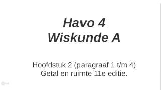 Wiskunde A Havo 4 Hoofdstuk 2 Overzicht [upl. by Lael]