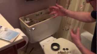 How To Fix a Leaking Toilet Tank  Toilet Tank Repair  Remove Rusted Toilet Bolts [upl. by Llaccm]