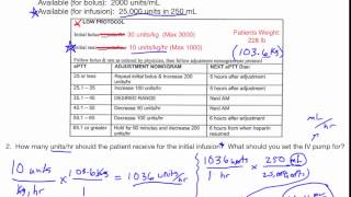 Dosage Calculation using a Heparin Protocol [upl. by Loraine]