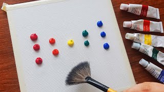 Simple Landscape from Dots｜Rainbow Painting For Beginners｜Relaxing Abstract Demonstration 103 [upl. by Harneen]