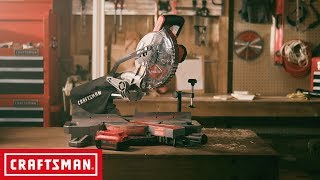 CRAFTSMAN V20 714IN Cordless Sliding Miter Saw Kit  Tool Overview [upl. by Natfa]