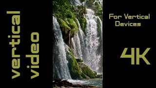 4k Jungle Waterfall Vertical Video  Nature Scenery [upl. by Ephrem]