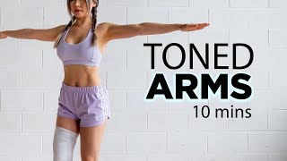 10 Mins Toned Arms Workout  No Equipment [upl. by Gierk]