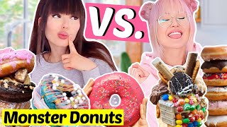 Wer schafft mehr Royal Monster Donuts ⚡️ BFF Battle  ViktoriaSarina [upl. by Jordanson]