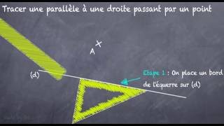 Comment tracer une droite parallèle  6eme [upl. by Admama744]