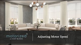 3 Day Blinds Motorization  Adjusting Motor Speed [upl. by Lillith436]