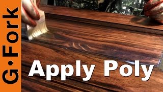 Apply Polyurethane Wood Finish How To  GardenFork [upl. by Sikleb]