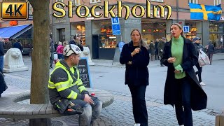 Sweden 4K Walk Stockholm Lights Up [upl. by Rusert]