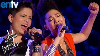 The Voice Season 4  Battle Rounds feat Judith Hill and Karina Iglesias  ENTV [upl. by Acirrej]