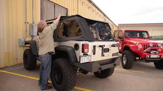 Trektop by Bestop Install on JK Wrangler 2 door [upl. by Aimil731]