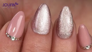 Nailart „Stabile Nagelverlängerung“ mit Jolifin LAVENI Shellac RubberGel  makeup  Tutorial [upl. by Angid]