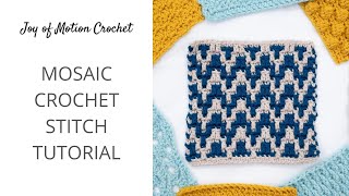 Mosaic Crochet Stitch Tutorial [upl. by Sucramal]