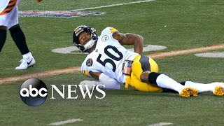 Steelers linebacker suffers major back injury [upl. by Comptom599]